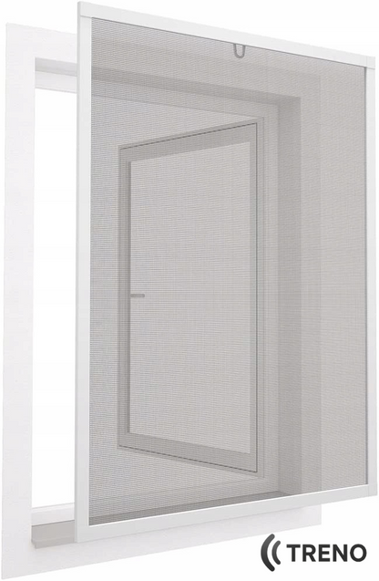 MOSKITIERA OKIENNA 128x76 cm BIAŁA | GOTOWA DO MONTAŻU | OCHRONA PRZED OWADAMI